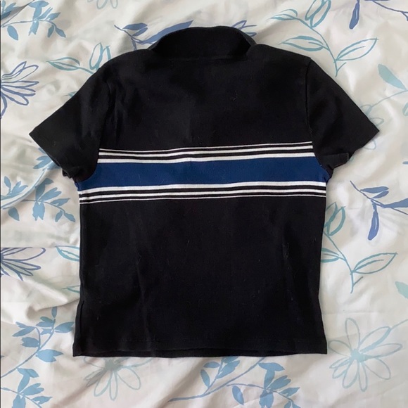 PacSun Quarter Zip Crop Tee - Picture 2 of 2